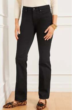 Talbots Barely Boot Jeans Size 4 Petite Black Casual Denim